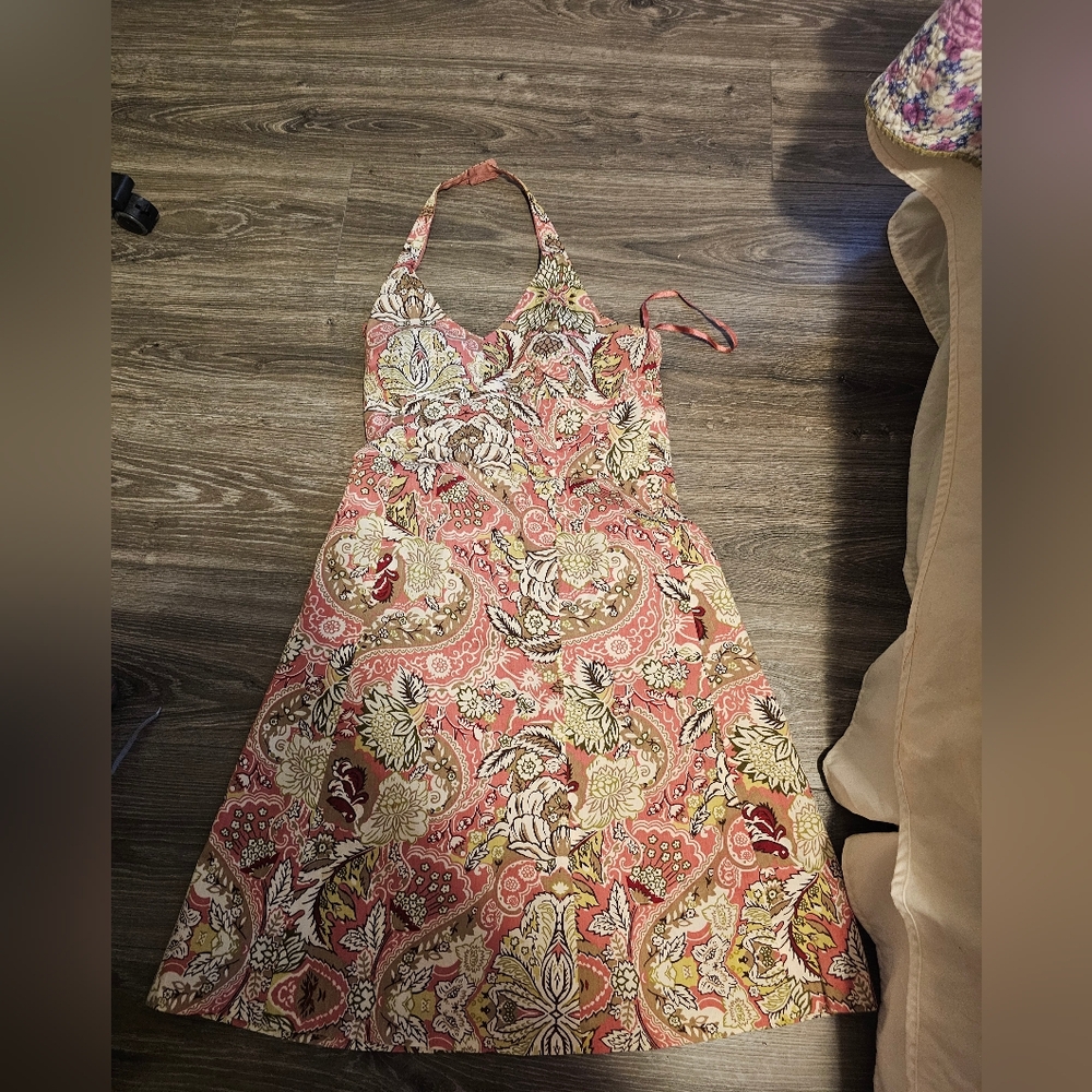 Ann Taylor Rust Halter Dress